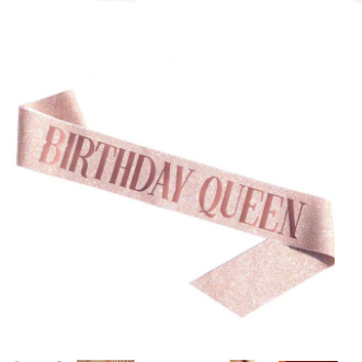 Sash đeo chéo kim tuyến chữ HAPPY BIRTHDAY trang trí sinh nhật cực xinh sang chảnhp BONGBONGSINHNHAT