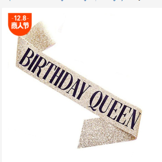 Sash đeo chéo kim tuyến chữ HAPPY BIRTHDAY trang trí sinh nhật cực xinh sang chảnhp BONGBONGSINHNHAT