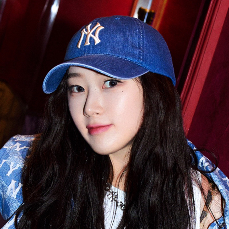 Mũ jean MLB chữ NY