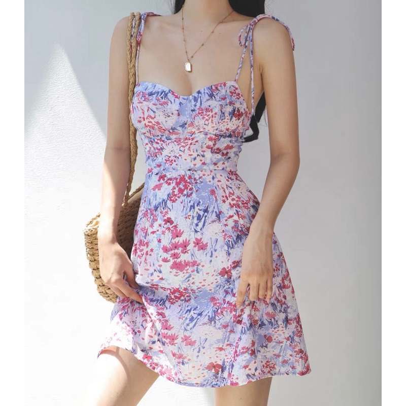 Order 15 ngày- Đầm hai dây hoa