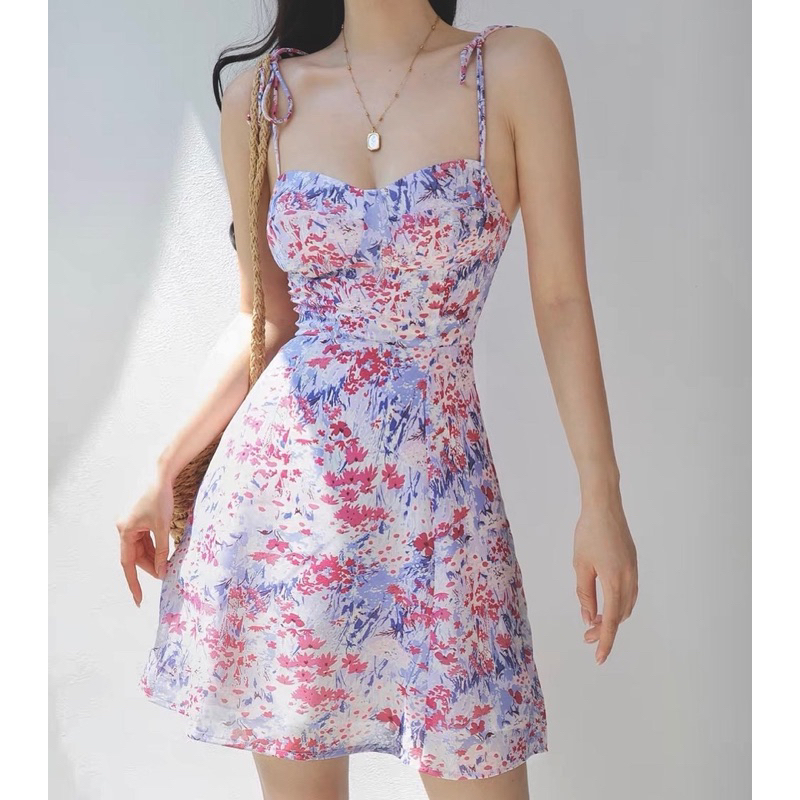 Order 15 ngày- Đầm hai dây hoa