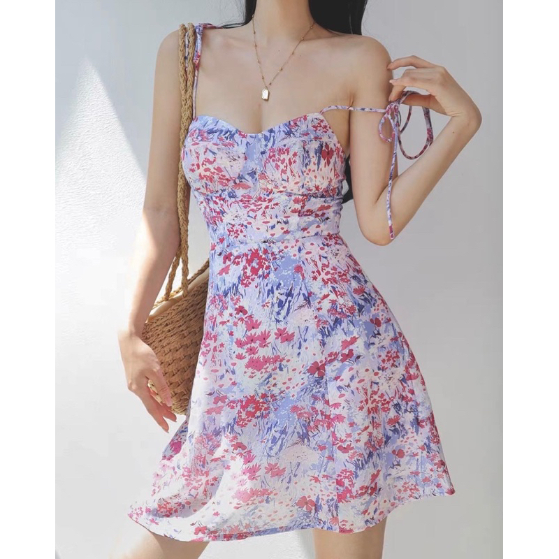 Order 15 ngày- Đầm hai dây hoa