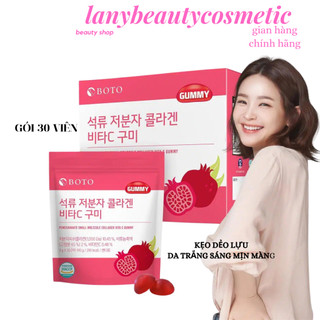 Kẹo Collagen Lựu Boto Kẹo Dẻo Gummy Collagen Vitamin C Hàn Quốc 30 Viên