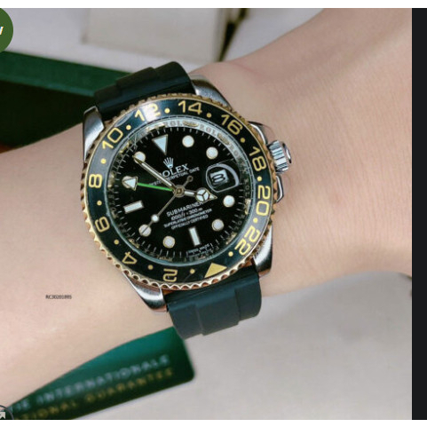Đồng Hồ Rolex Nam máy pin kim trôi dây cao su cao cấp