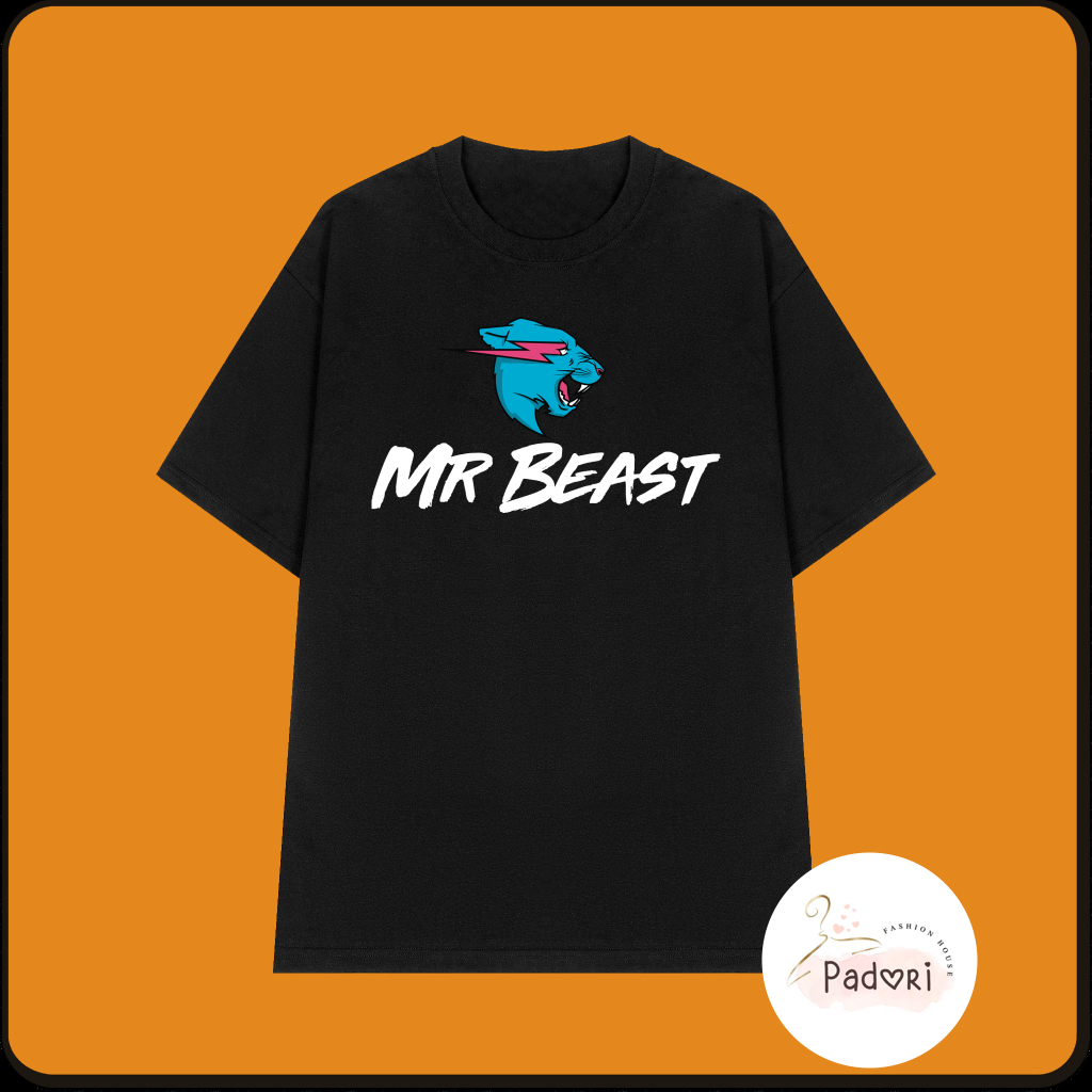 Áo thun nam tay ngắn in chữ Youtube Mr Beast cá tính