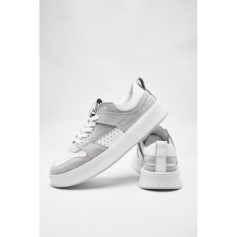 Giày thể thao Amand Low Top Signature Logo Sneaker -GD003/Grey