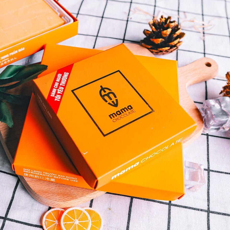 Socola Tươi Mama Chocolate Vị Cam Pháp KETO Hộp 25,16, 9 Viên