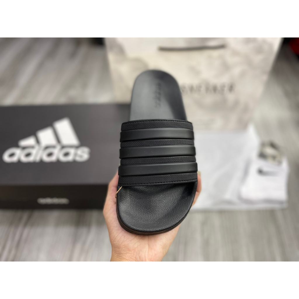 Dép Adi/Das Cloud/Foam Chính Hãng Full Đen  Ảnh Thật + freeship