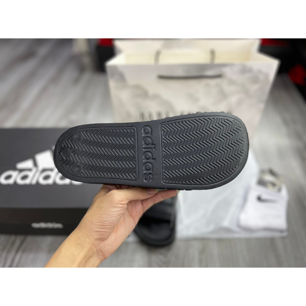 Dép Adi/Das Cloud/Foam Chính Hãng Full Đen  Ảnh Thật + freeship