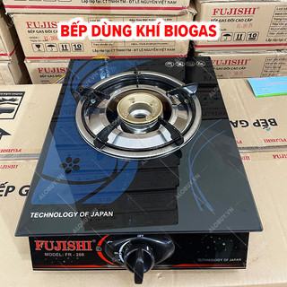 Bếp đơn sử dụng khí BIOGAS chén đồng kính cường lực FUJISHI FJ-BG1 - Kính xanh