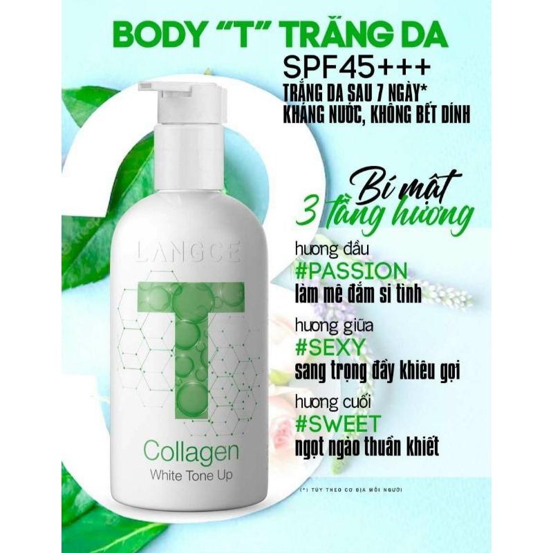 Dưỡng Trắng Da Body LANGCE, Dưỡng Trắng Da Toàn Thân Tone Up Chống Nắng, QUynh Vy Cosmetics - Hue