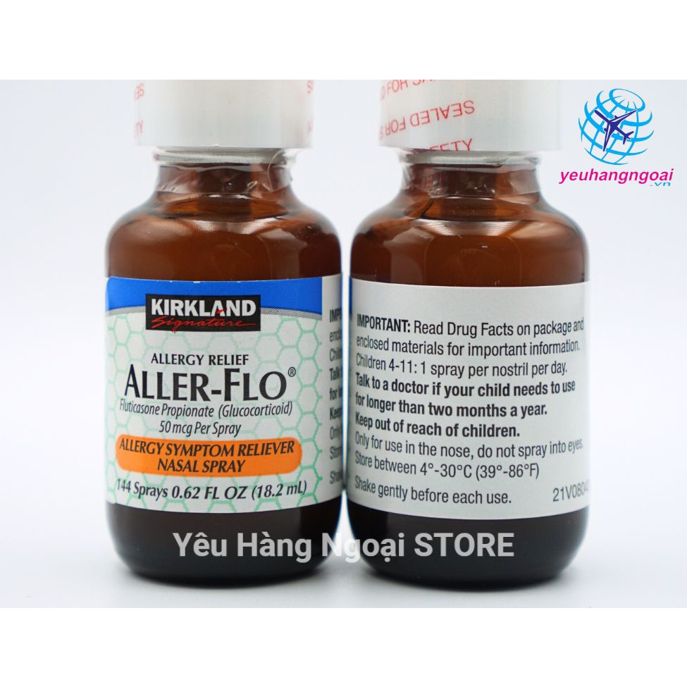 Xịt mũi chống dị ứng Kirkland Aller-Flo 18.2ML của Mỹ.