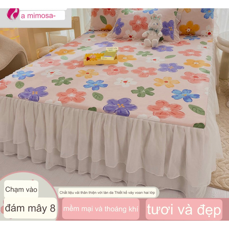 Ga phủ giường chân ren phong cách công chúa