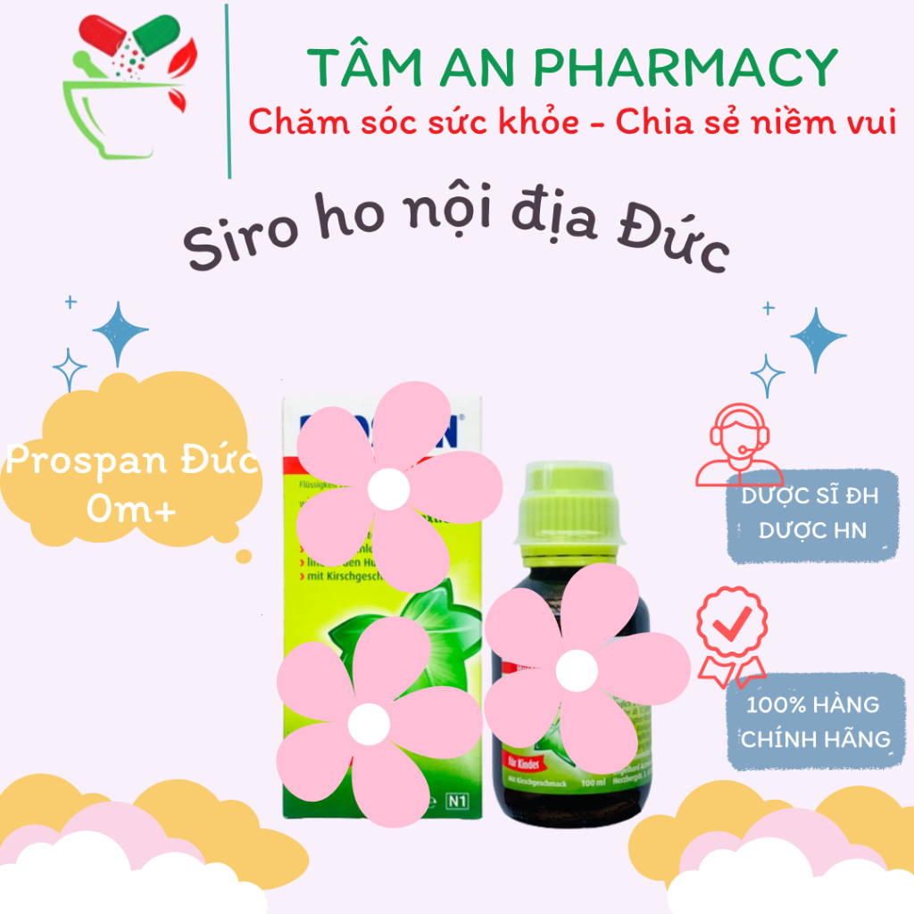 Siro ho Đức hàng nội địa 100ml - Ho Pro Đức chiết xuất lá thường xuân dùng được cho trẻ sơ sinh