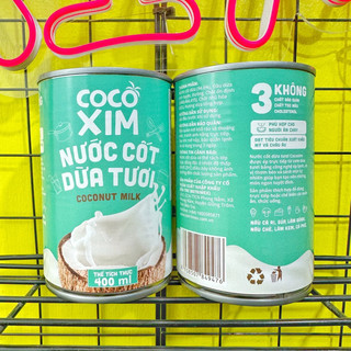 Nước cốt dừa tươi Cocoxim lon 400ml
