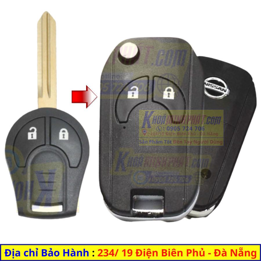Vỏ Độ gập Chìa khoá xe Nissan Navara, Terra V62