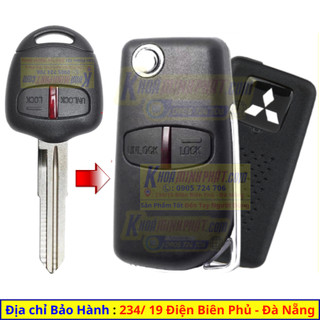Vỏ Độ gập Chìa khóa xe Mitsubishi Grandis, Triton, Pajero Sport, Mirage V51