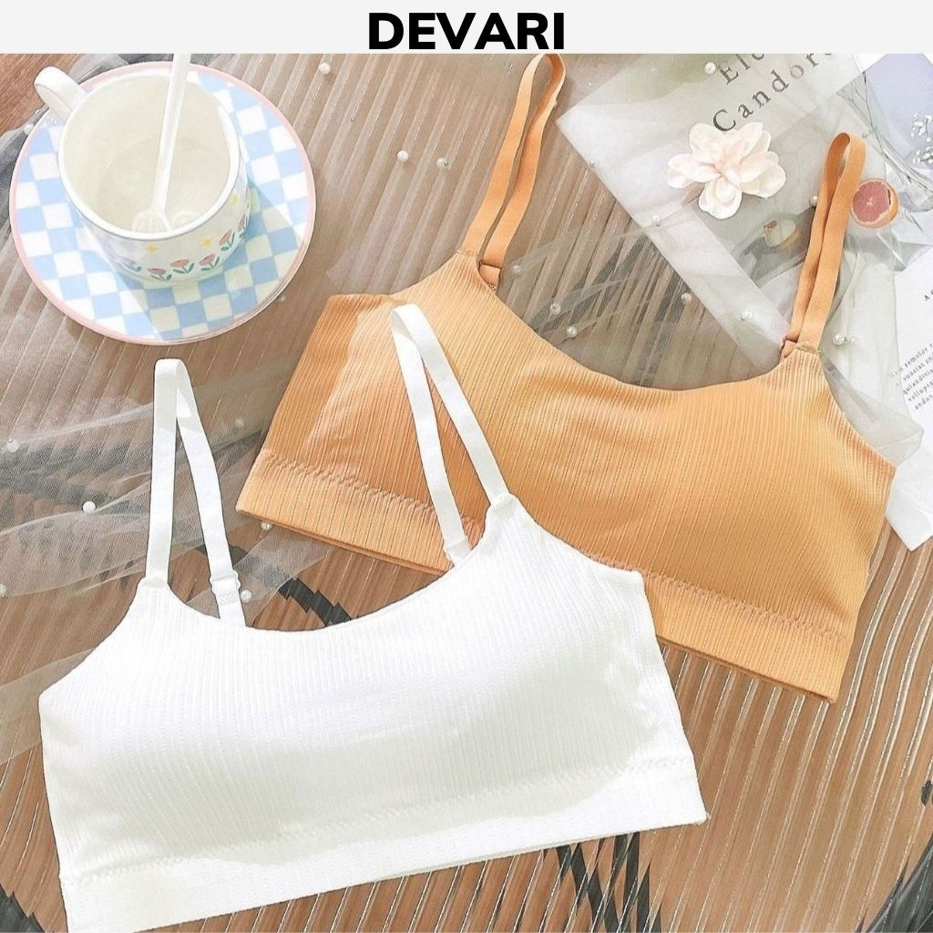 Áo bra nữ 2 dây đệm mút mỏng ôm ngực mềm mại thoáng mát đẹp và quyến rũ DEVARI B3813