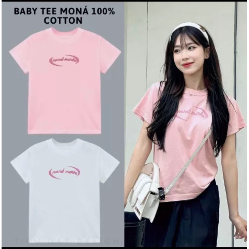 Áo thun baby tee MONÁ - TERRA, Áo phông form baby tee cotton co giãn | BigBuy360 - bigbuy360.vn