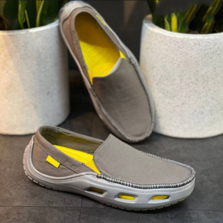 Giày vải Cross Nam Tideline  Slipon màu kaki  , Hàng Full box