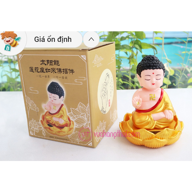 Tượng Chú Tiểu Gõ Mõ Tụng Kinh, Phật Di Lặc Gật Đầu Vẫy Quạt, Thầy Chùa Gõ Mõ, trang trí ô tô xe hơi