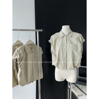 Sơ mi tay bồng bo sau [HÌNH THẬT SHOP CHỤP]