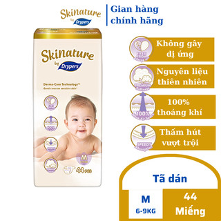 Tã dán Sinature by Drypers size M 44 miếng 1 túi