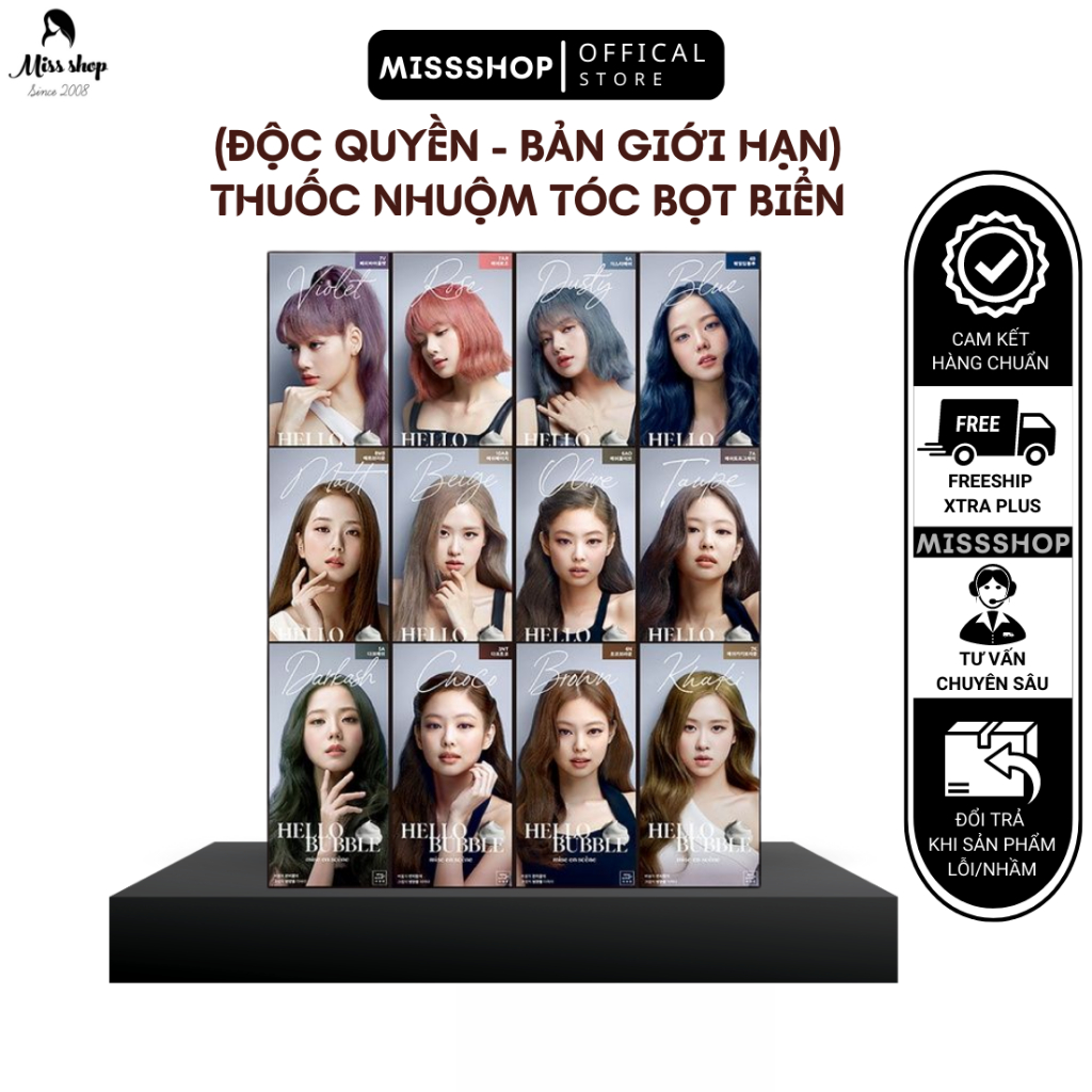 (ĐỘC QUYỀN - Bản giới hạn) Thuốc nhuộm tóc BỌT BIỂN BLACKPINK HELLO BUBBLE FOAM