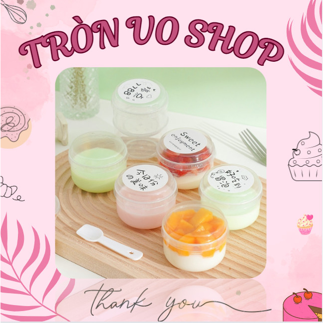 COMBO 50 - Hộp nhựa bánh pudding [ 1set/50h ]