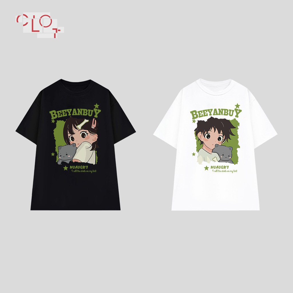 CLOT Áo thun tay lỡ đen thời trang nữ local brand áo đôi bigsize unisex 100%Cotton