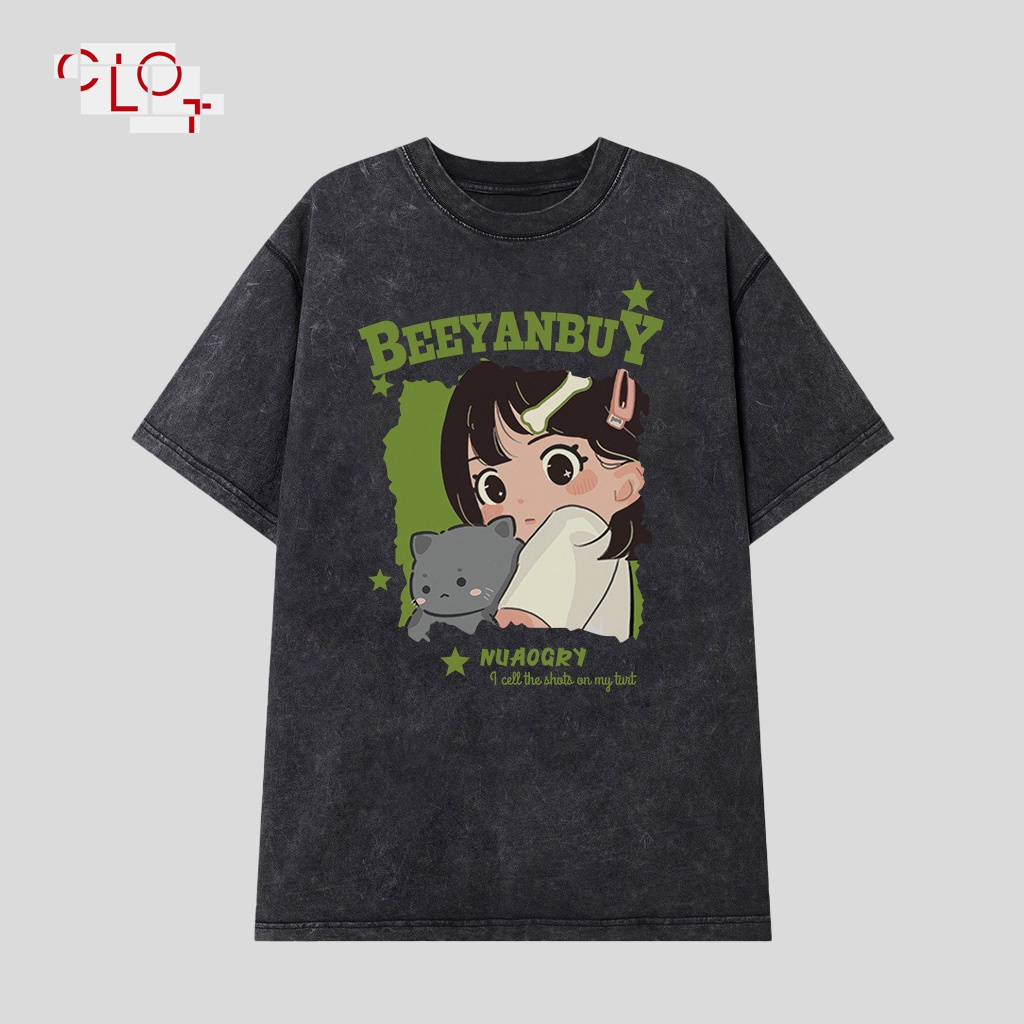 CLOT Áo thun tay lỡ đen thời trang nữ local brand áo đôi bigsize unisex 100%Cotton