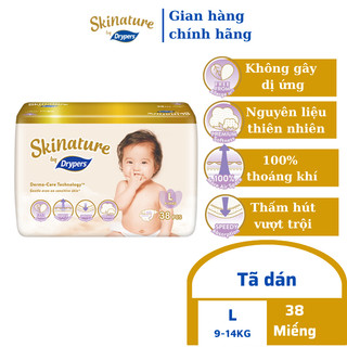 Tã dán Skinature by Drypers size L 38 miếng 1 túi