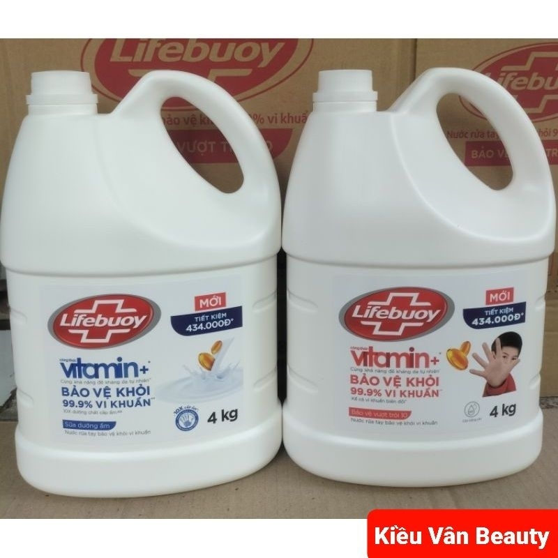 Nước rửa tay LIFEBUOY 4Kg (Combo 3 can)