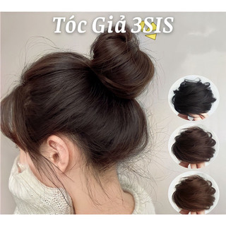 Búi tóc củ tỏi, búi tóc giả, tóc giả búi tròn cột chun gọn nhẹ