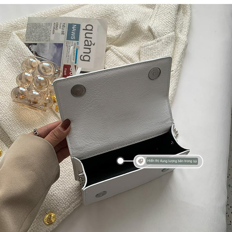 Túi xách đeo chéo mini vuông túi xách nữ đi tiệc cưới sang chảnh thời trang túi cầm tay hottrend 2023 túi dây xích
