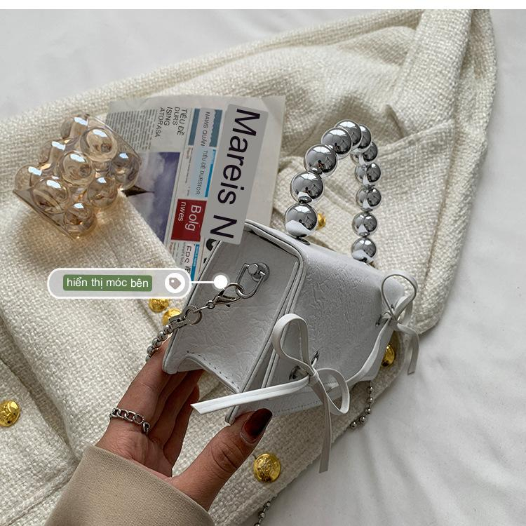 Túi xách đeo chéo mini vuông túi xách nữ đi tiệc cưới sang chảnh thời trang túi cầm tay hottrend 2023 túi dây xích