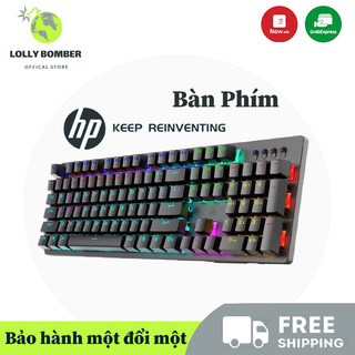 Bàn phím cơ hp gk100f 104 phím có dây bàn phím điều chỉnh đèn led chống xung đột bàn phím chơi game