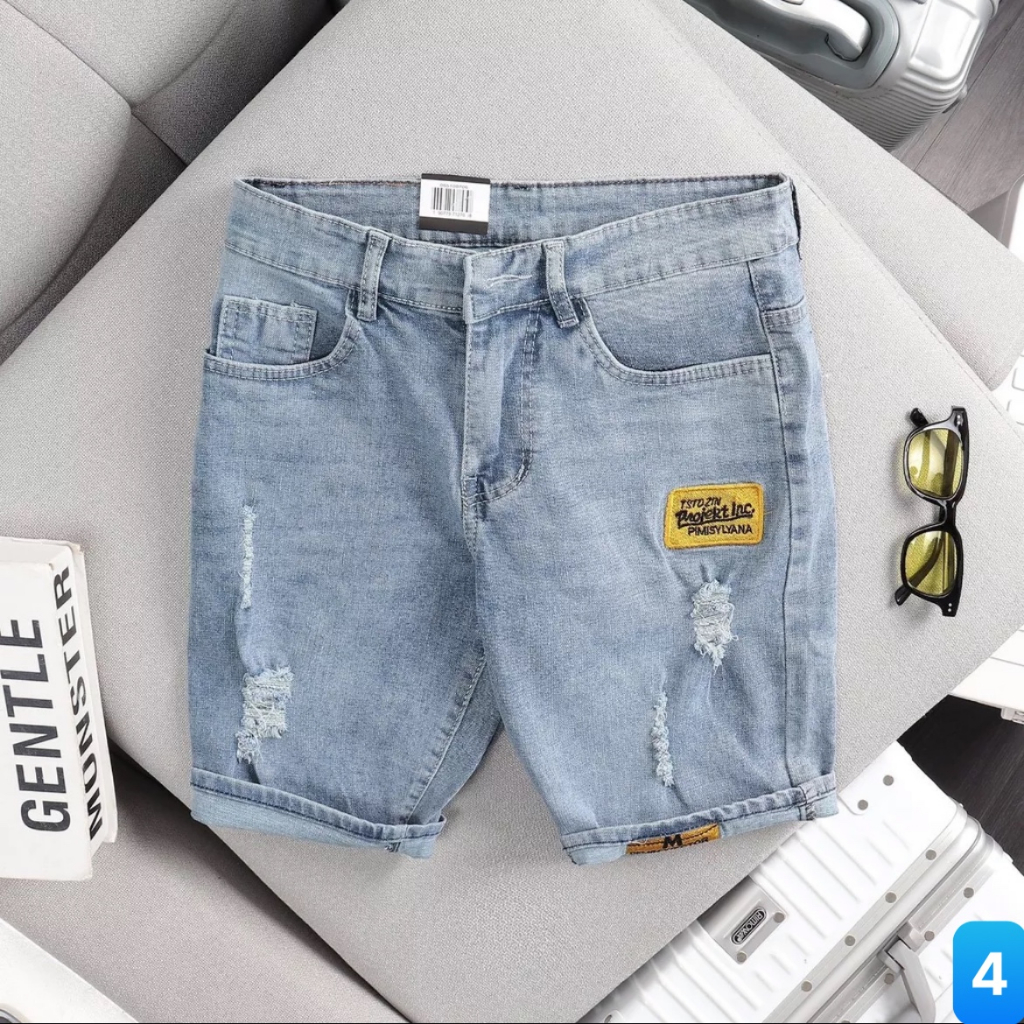 Quần Short Jean Nam chất bò cotton,quần lửng jean, Quần rin nam ngắn Ptz.boutique NHIỀU MẪU ĐẸP QS233