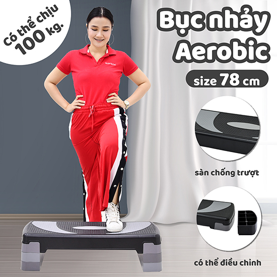 BG Bục dậm nhảy 78cm STEP AEROBIC đa năng cao cấp giảm cân toàn thân mới 2023