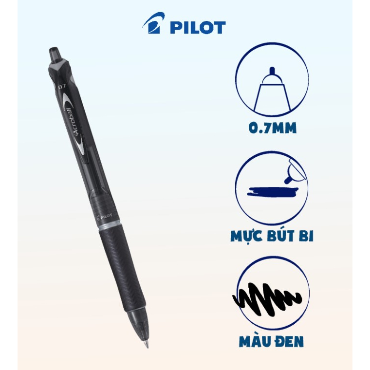 Bút bi Pilot BAB-B-BG Nét 0.7mm Acroball