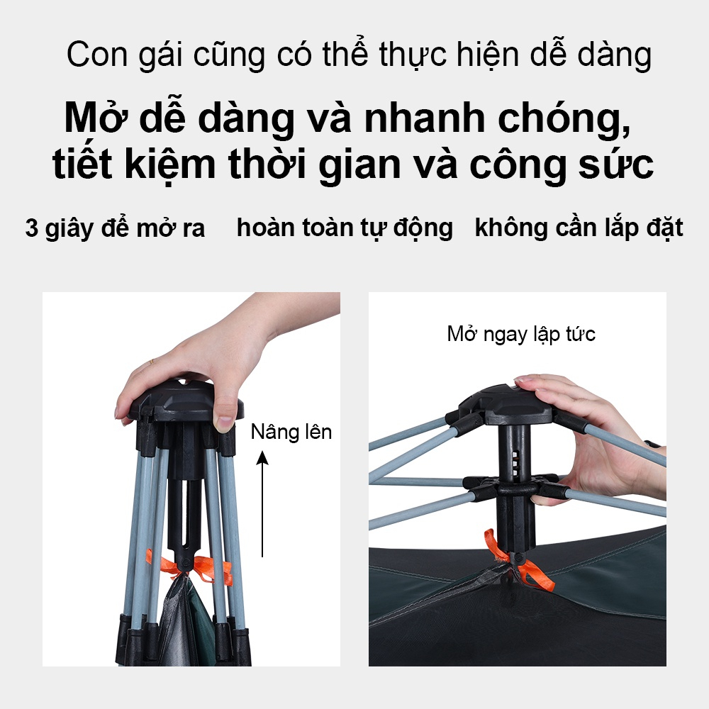 ZIYOUHIKE Lều tránh nắng mưa du lịch dã ngoại dành cho 4-6 người, chống thấm nước, chống tia UV cho dã ngoại, cắm trại