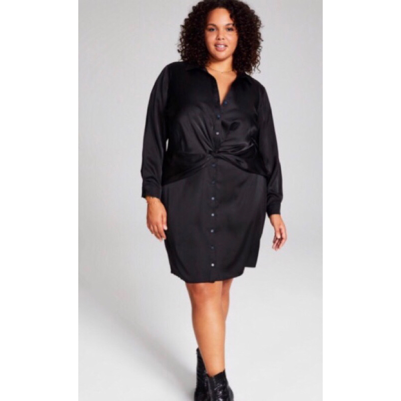 (Size S-big size) Đầm sơ mi chất satin xuất dư