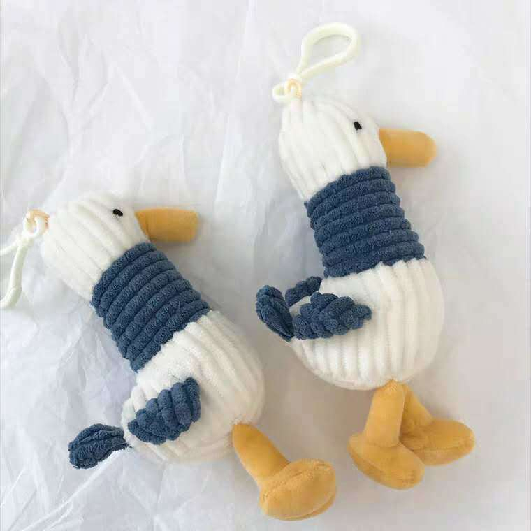 Móc Khóa Hình Chú Vịt Nhồi Bông Nhỏ Nhắn Dễ Thương Vịt Mặt Dây Chuyền