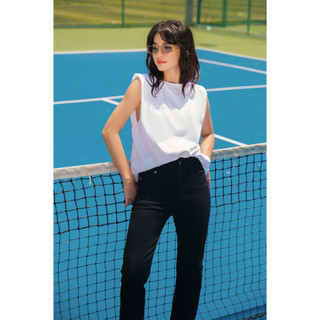 OLV - Quần Flare Jeans in Black