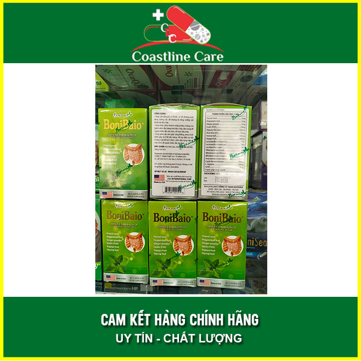 BoniBaio Hộp 30 Viên Dành Cho Người Vjêm Đại Tràng Cấp và Mãn Tính Coastlinecare Pharmacy