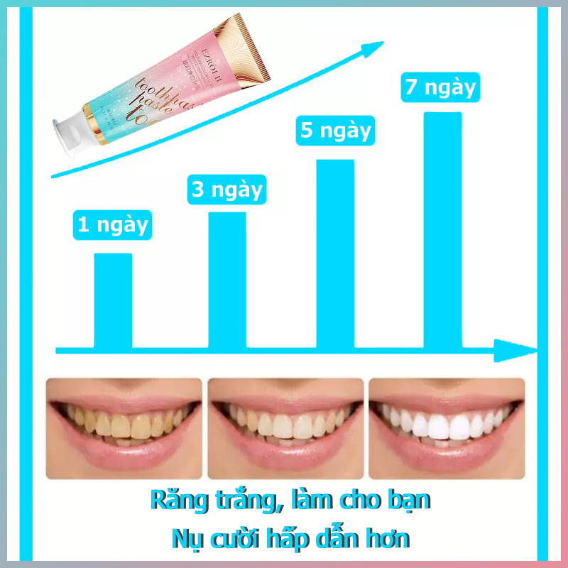 Kem đánh răng Làm trắng răng 100g Giảm sâu răng Làm sạch mảng bám Loại bỏ kem đánh răng làm trắng vàng