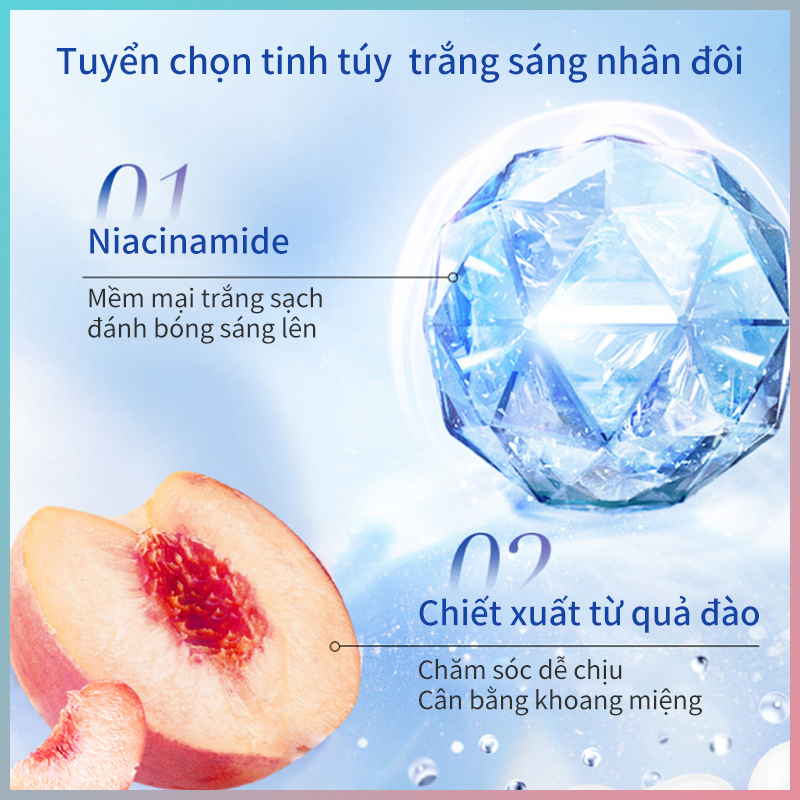 Kem đánh răng Làm trắng răng 100g Giảm sâu răng Làm sạch mảng bám Loại bỏ kem đánh răng làm trắng vàng