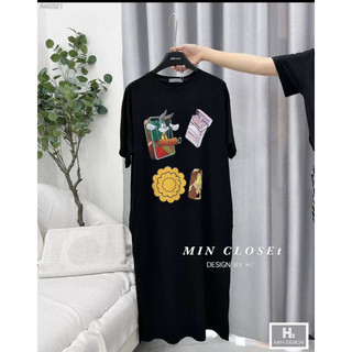 ĐẦM MIDI THUN IN