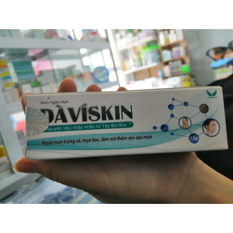 Kem ngừa mụn DÀVÍSKIN - nguyên liệu nhập khẩu từ Tây Ban Nha - 15 g