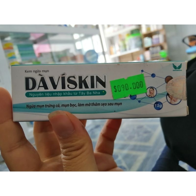 Kem ngừa mụn DÀVÍSKIN - nguyên liệu nhập khẩu từ Tây Ban Nha - 15 g